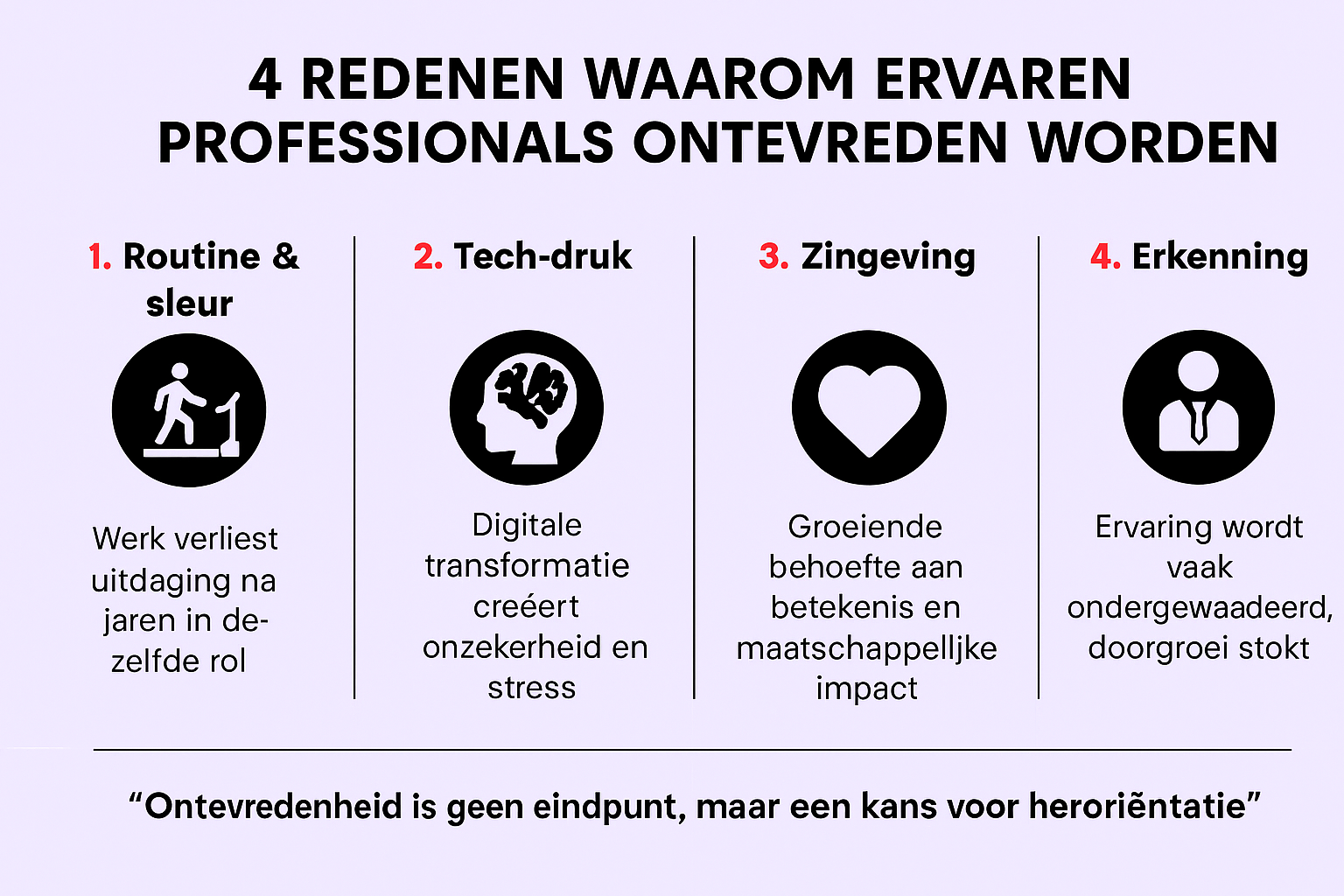 4 redenen professionals ontevreden